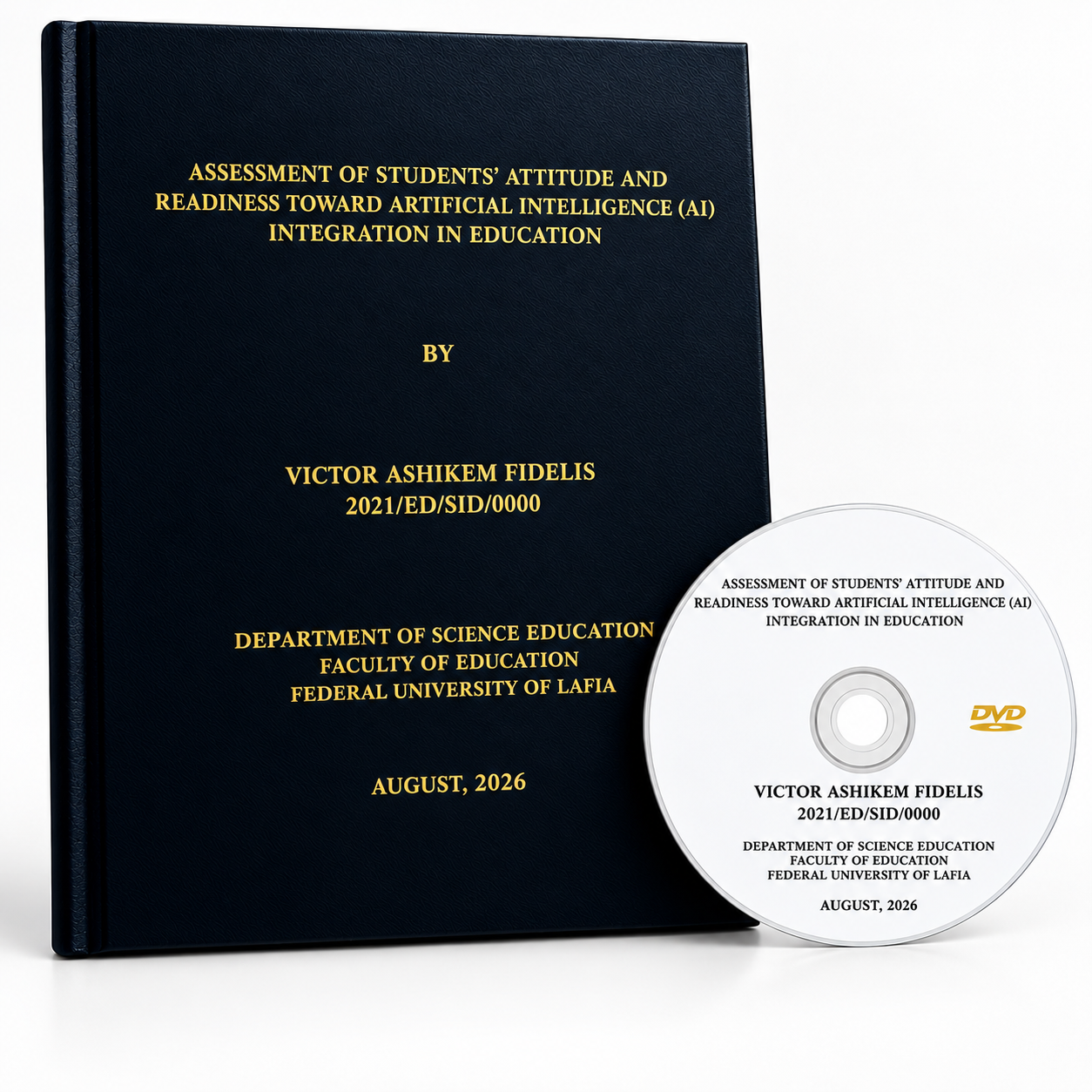 Sample of a department-bound Science Education student project copy with project DVD